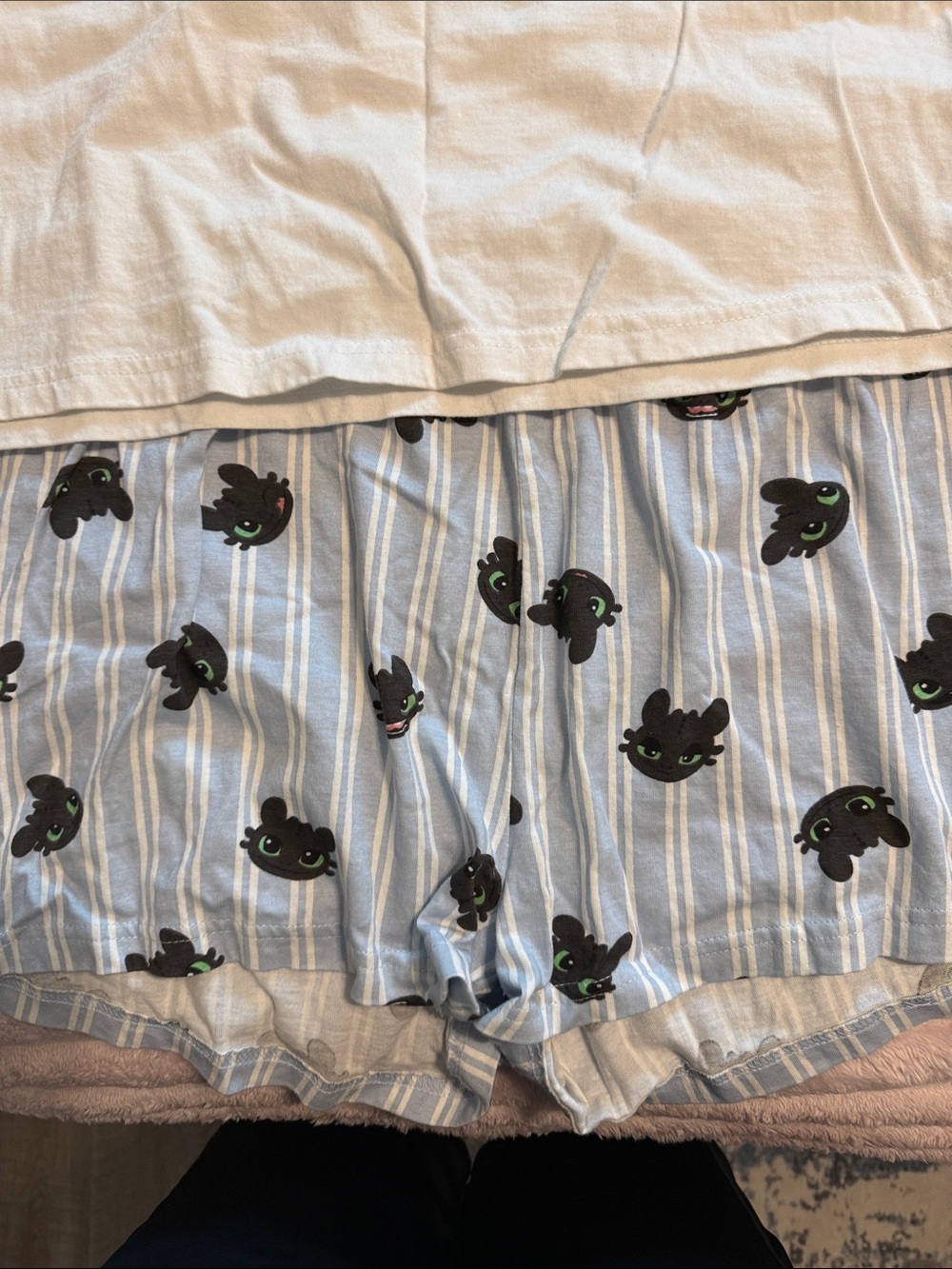 Toothless White & Light Blue 'Not in the Mood' Dragon Pajama Set - Picture 3 of 3
